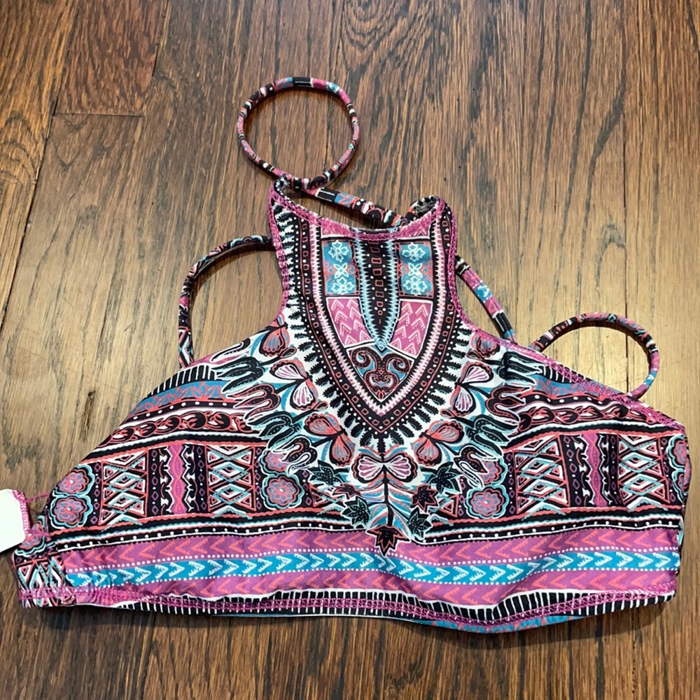 Reversible High Neck Bikini Top